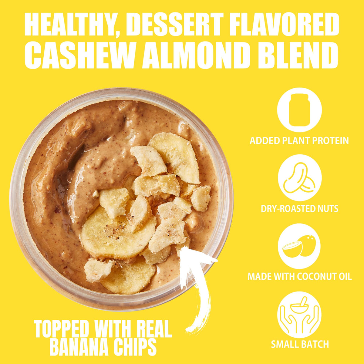Dry roasted cashews and almonds create rich texture in Fit Butters