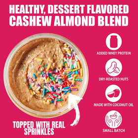 Fit Butters dry-roasted cashews and almonds deliver rich flavor.