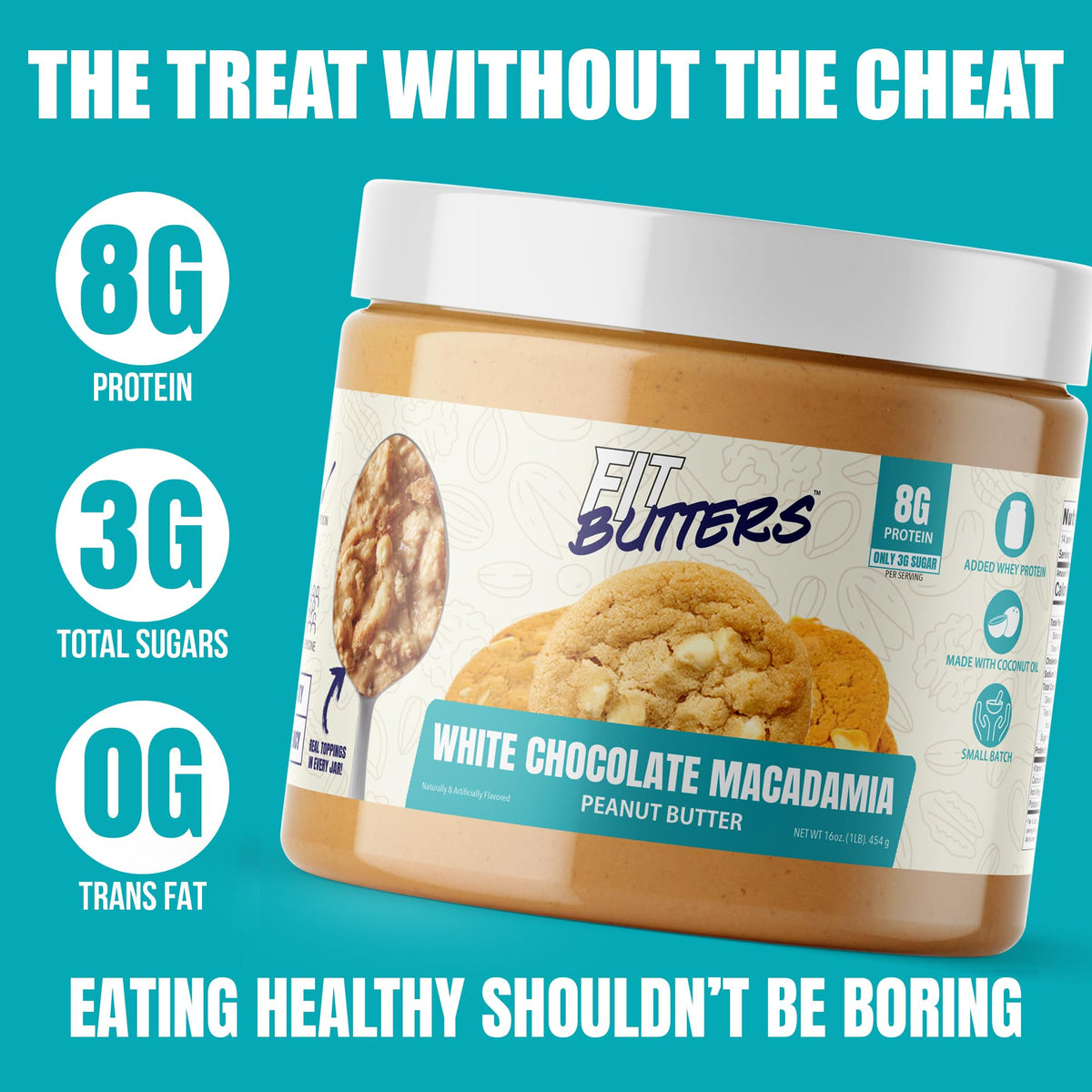 Fit Butters dry-roasted peanuts deliver rich nutty aroma without added oil