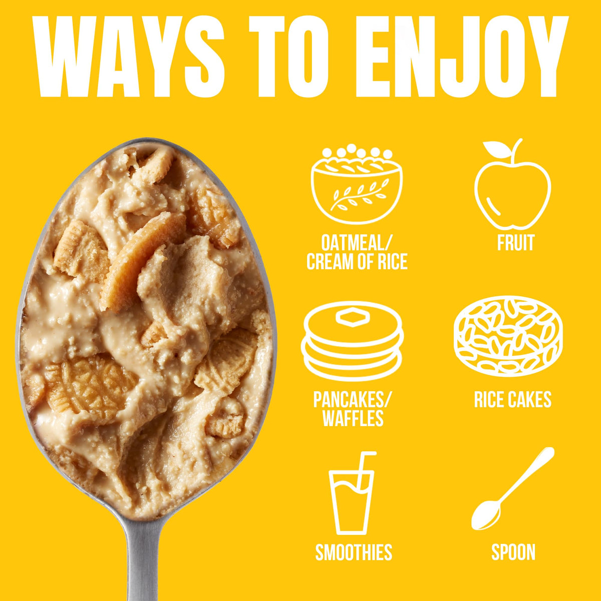 Dry-roasted cashews featured in the spread for rich, natural taste.