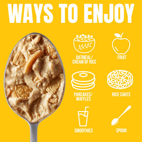 Dry-roasted cashews featured in the spread for rich, natural taste.