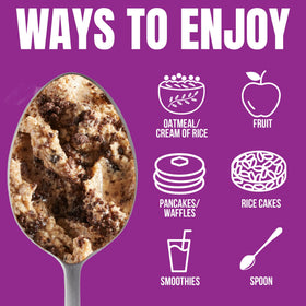 Whey protein isolate adds a complete protein boost with a creamy cookies and cream note.