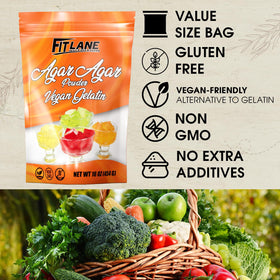 Fit Lane Agar Agar Powder jelly mold showcases vegan jellies and gummies.