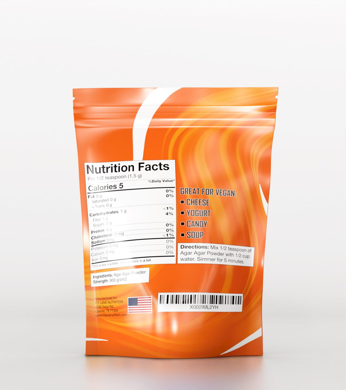 Fit Lane Agar Agar Powder tub supports easy storage and shelf stability.