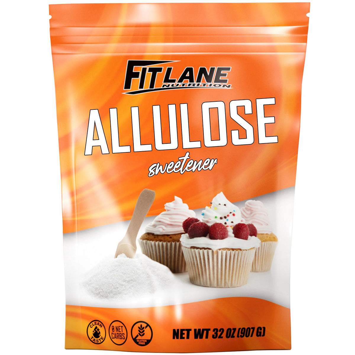 Fit Lane Allulose powder bottle for keto-friendly sweetening.