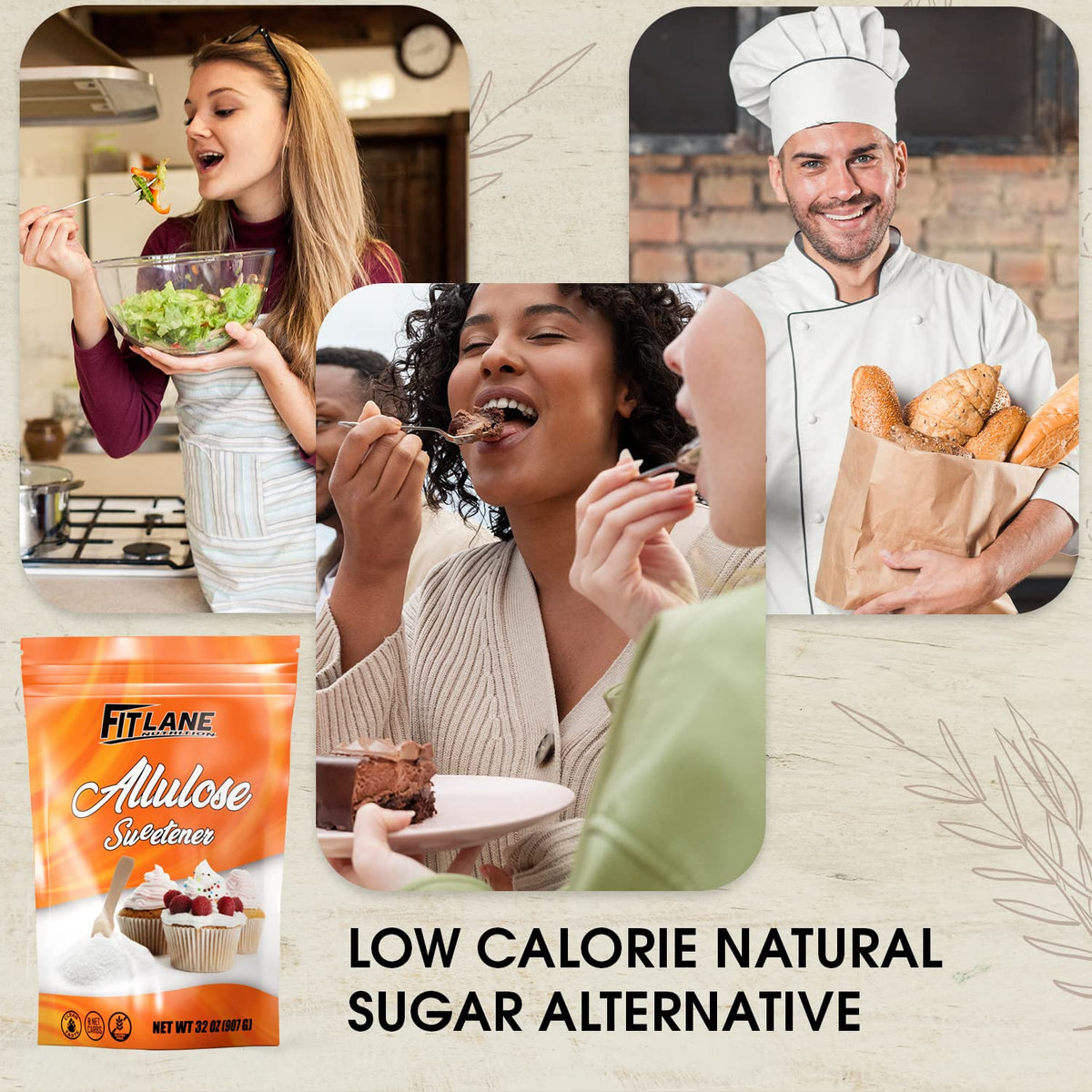 Fit Lane Allulose tea cup ready for naturally sweetened beverage.