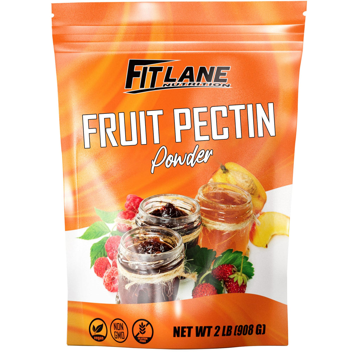 Fit Lane Fruit Pectin Powder bottle shows premium canning quality for preserves