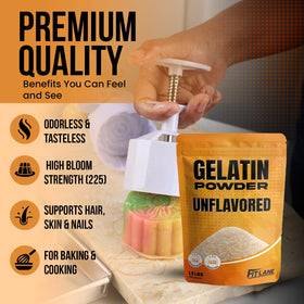 Fit Lane Gelatin dissolves in hot liquids for smooth gels.