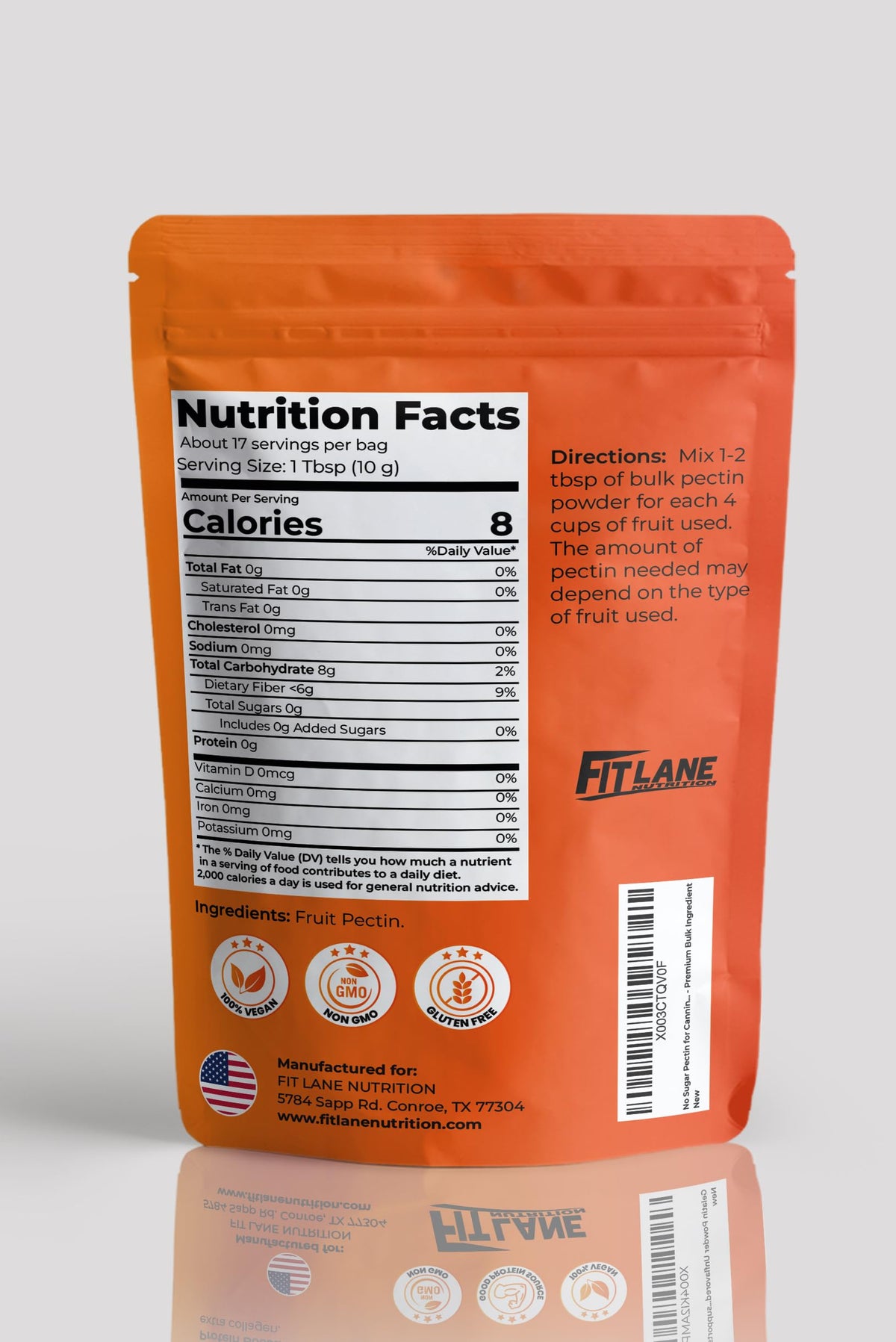 Fit Lane No Sugar Pectin jam glass showcases natural fruit flavors without added sweeteners.