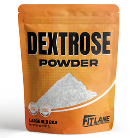 Fit Lane Nutrition dextrose powder 5lb bag illustrating premium sugar for quick energy