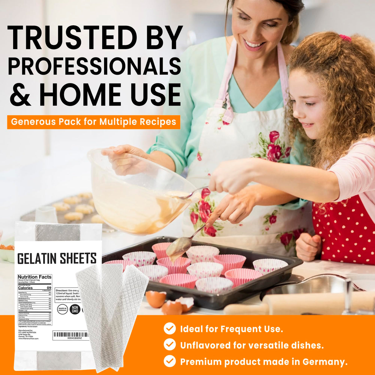 Fit Lane gelatin sheets dissolving smoothly, signaling effortless preparation.