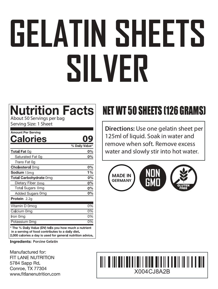 Made in Germany, Fit Lane gelatin sheets reflect premium quality and consistency.