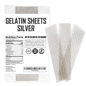 Fit Lane Nutrition silver gelatin sheets in packaging yielding reliable 50-sheet supply.