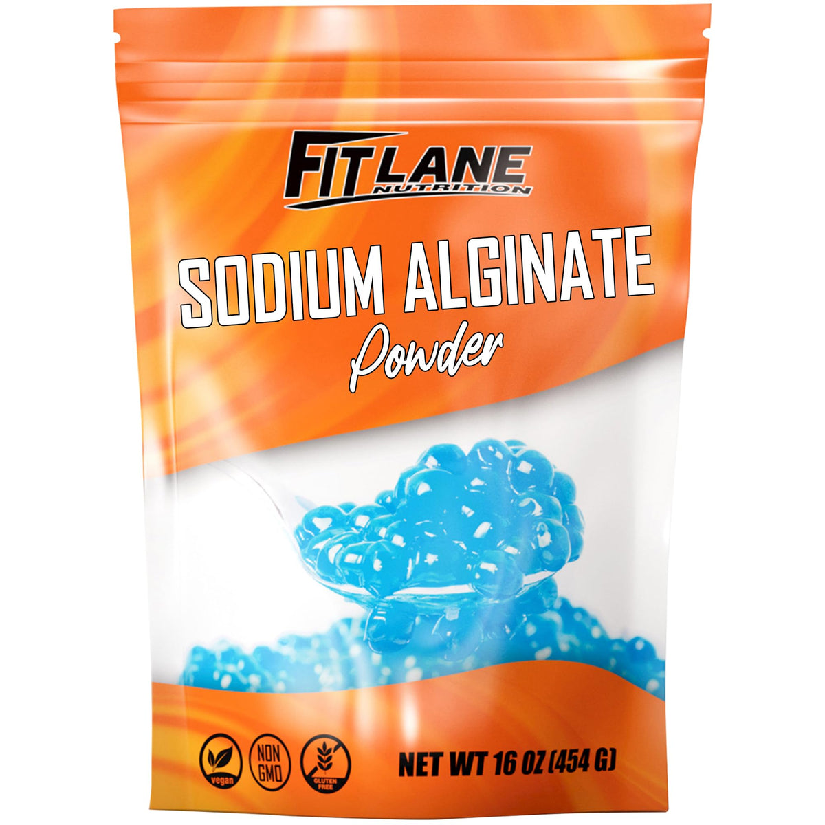 Fit Lane Sodium Alginate Powder in 16 oz bag for clean thickening.