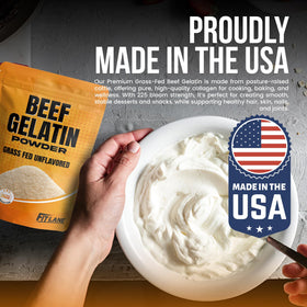 Fit Lane gelatin powder supports dairy-free, gluten-free desserts.