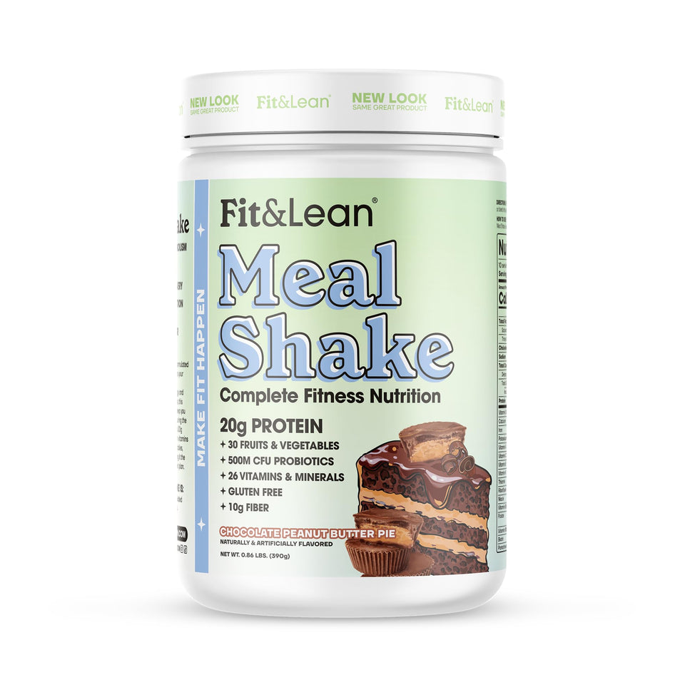 Fit & Lean meal shake pour bottle enables convenient nutrition on busy mornings.
