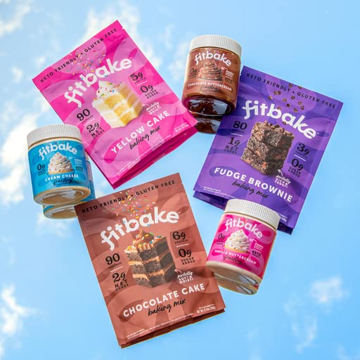Ingredients label for FitBake frosting suggests simple, keto-friendly components