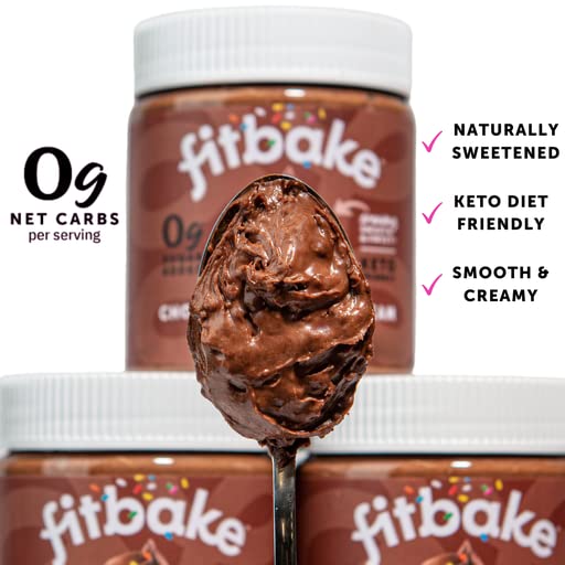 Close-up of FitBake frosting texture reveals creamy richness and smoothness
