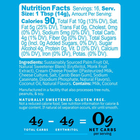 Spread FitBake frosting on keto cake for a creamy finish.