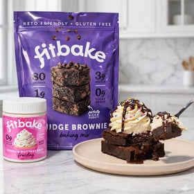 Finished FitBake brownie on plate for easy serving