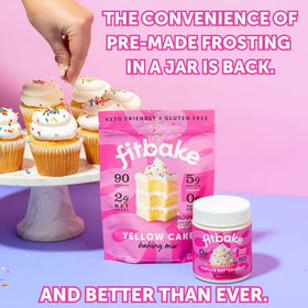 Madagascar vanilla bean and natural sweeteners in FitBake frosting close-up