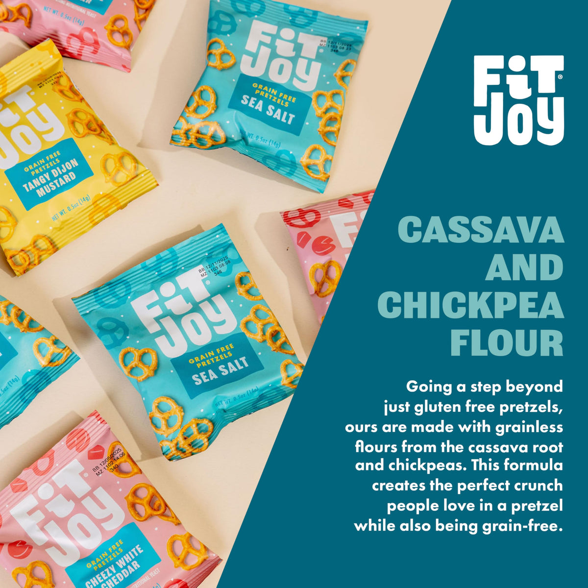 FitJoy Cheezy White Cheddar pretzel twists for lunchboxes