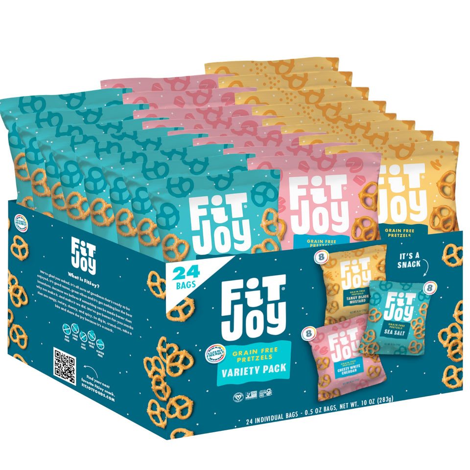 FitJoy Dijon mustard pretzel twists for on-the-go snacking