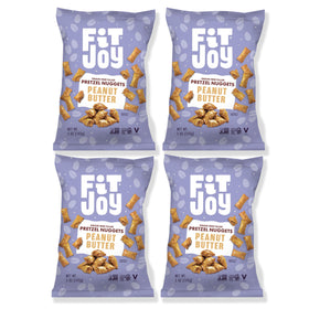 FitJoy Peanut Butter Nuggets 4-pack front view, gluten-free on-the-go snack.