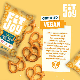 FitJoy Vegan, non-GMO pretzels suit dairy-free and nut-free diets.