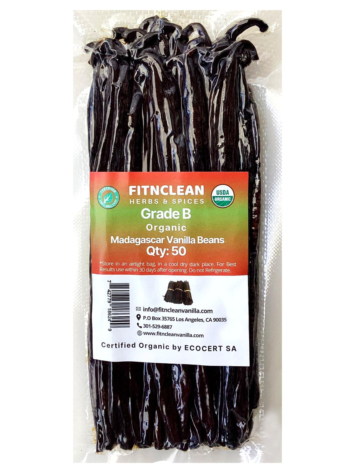 FITNCLEAN kitchen-ready vanilla pods: simple to start a home extract or infusion.