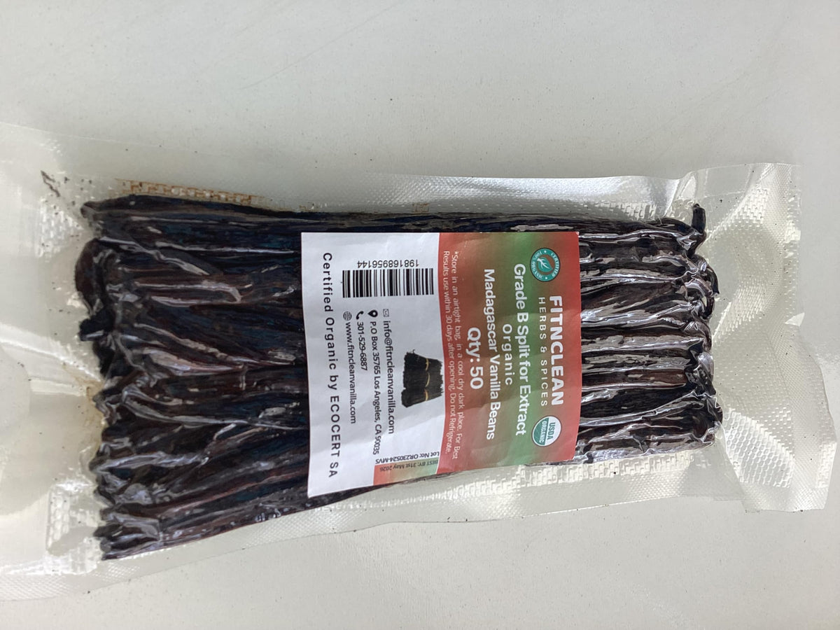 Fitnclean vanilla split pod close-up ready for extract infusion.