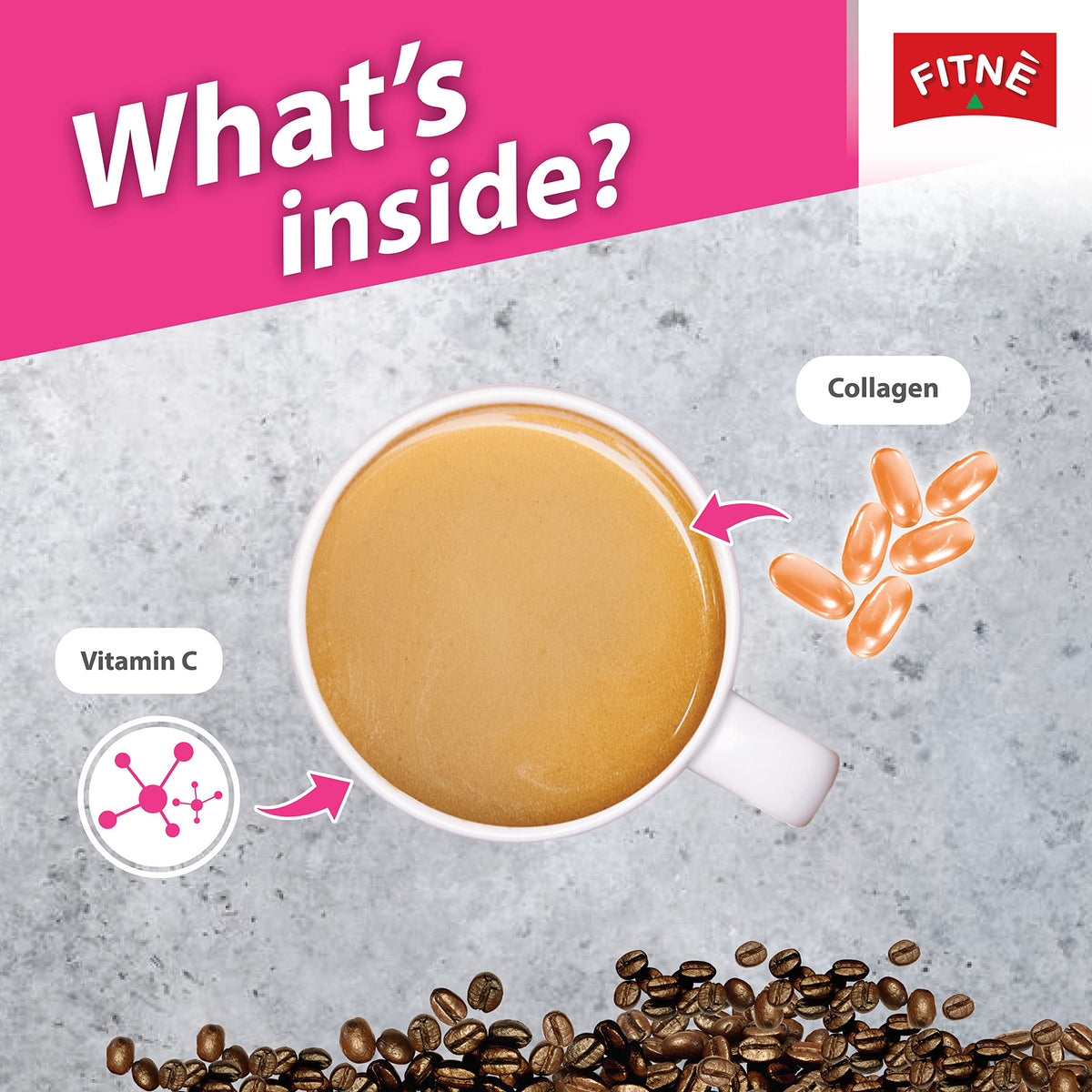 FITNÈ caffeine at 65 mg per serving for gentle energy.