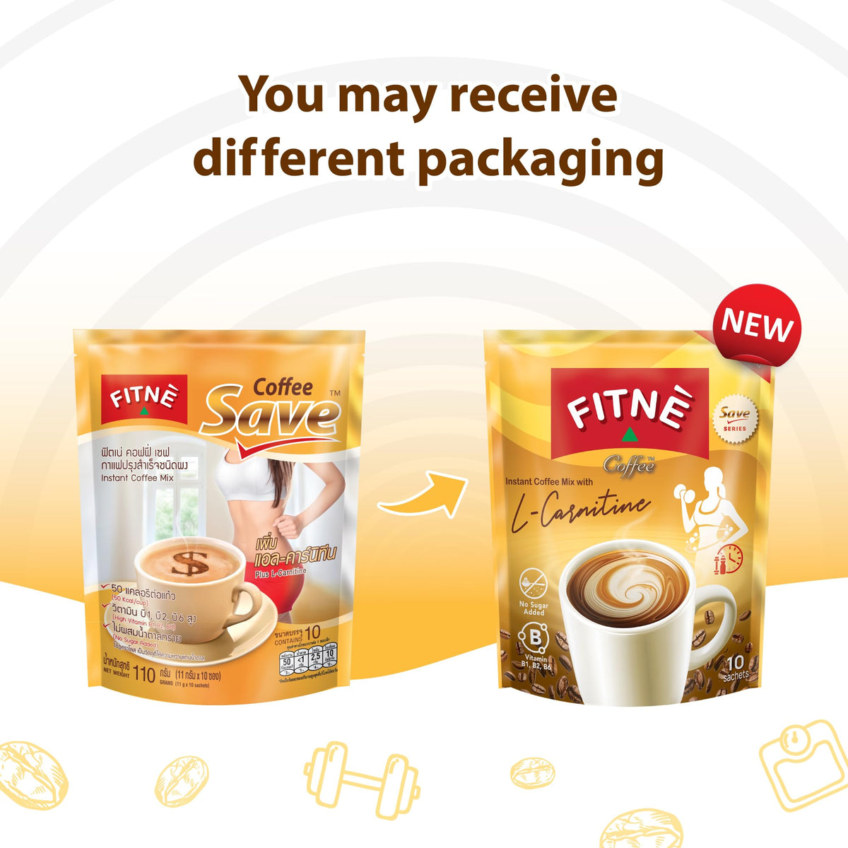 FITNE cold coffee option with ice demonstrates refreshing workout fuel.