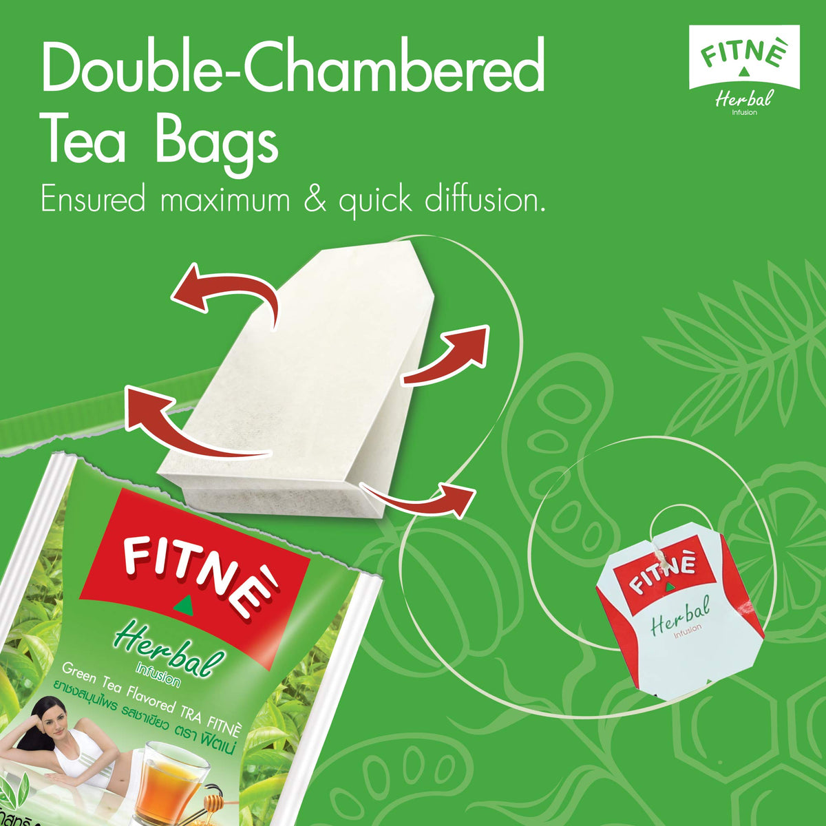 Sustainable packaging by FITNE emphasizing natural ingredients and no preservatives.