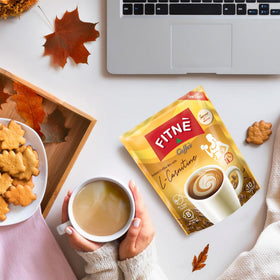 FITNE coffee stick close-up highlighting quick one-stick preparation.