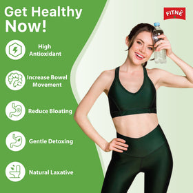 Display of FITNE tea bags box for convenient daily detox routines.