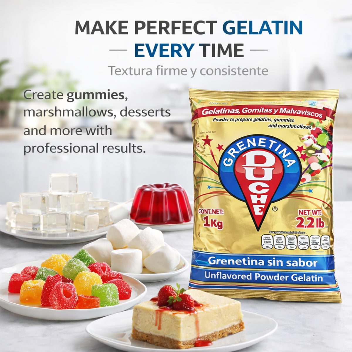 Five Brothers Gelatin Powder dispersion blooms quickly with no lumps for fast prep.