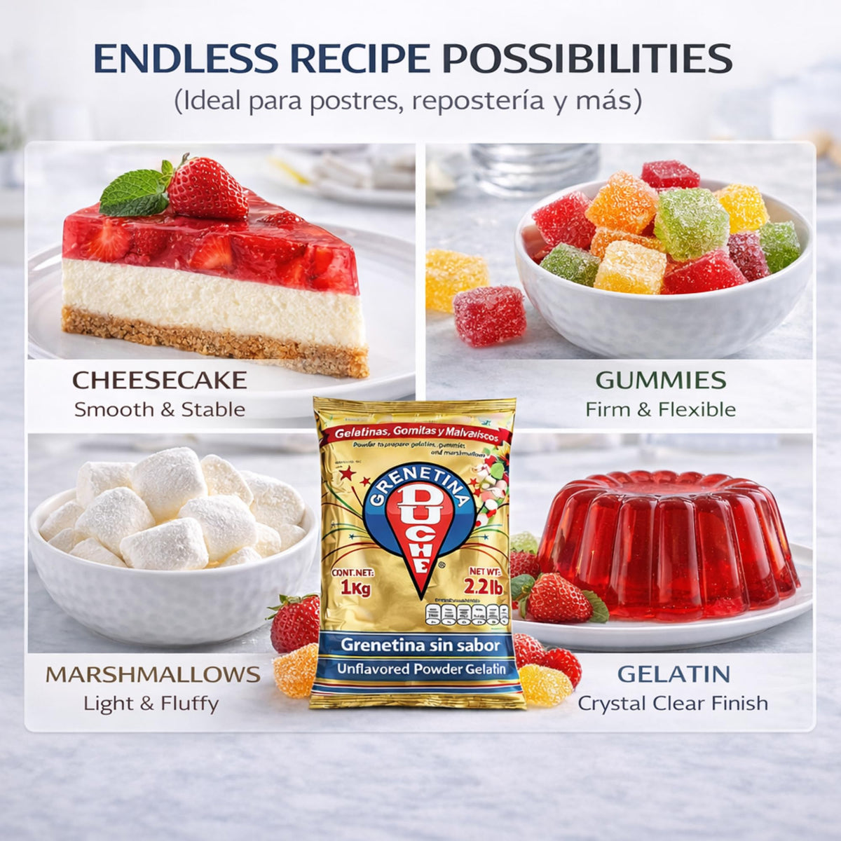 Five Brothers Gelatin Powder translucent glaze adds shine to tarts.