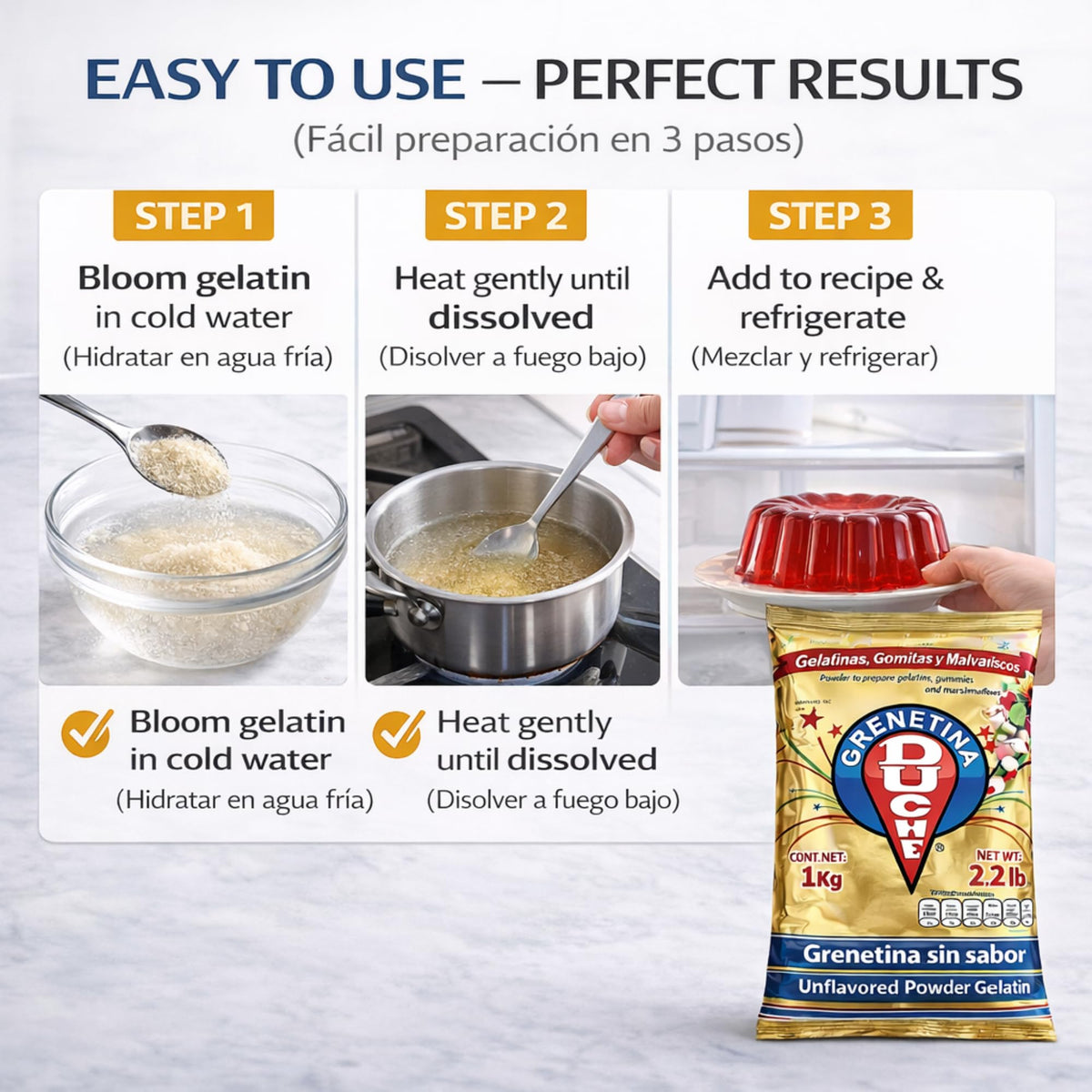 Five Brothers Gelatin Powder gummy molds enable glossy bite-sized confections.