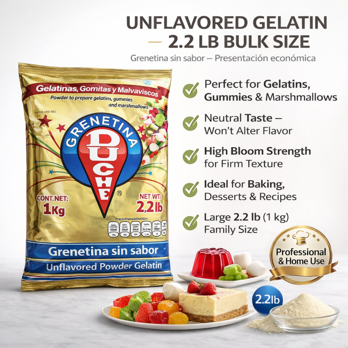Five Brothers Gelatin Powder savory aspic elevates refined, modern presentations.