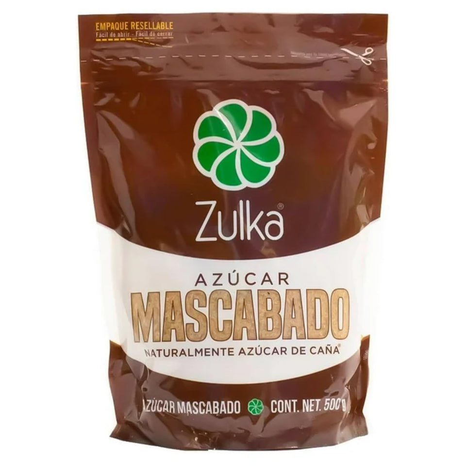 Five Brothers Zulka Mascabado Sugar packaging featuring a resealable bag for home bakers