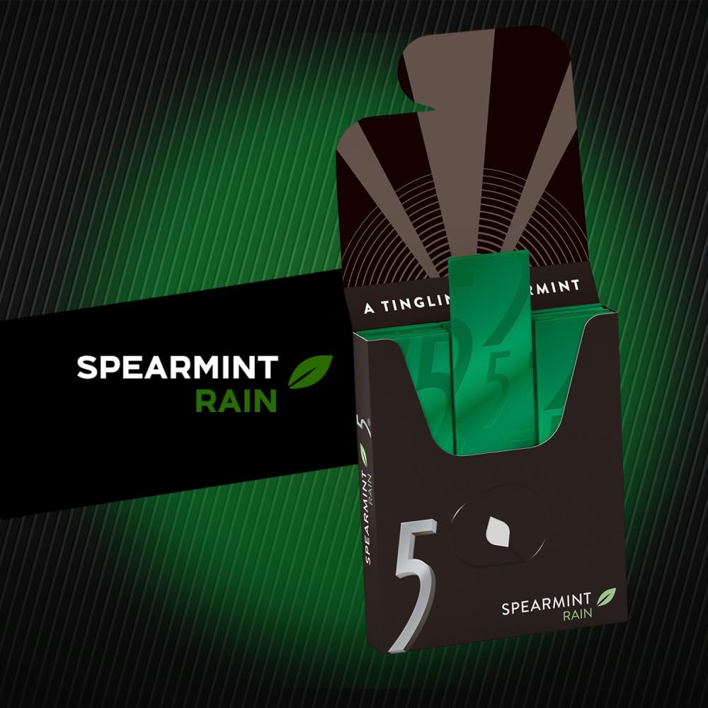 Five Gum Spearmint Rain pack side view ready for travel