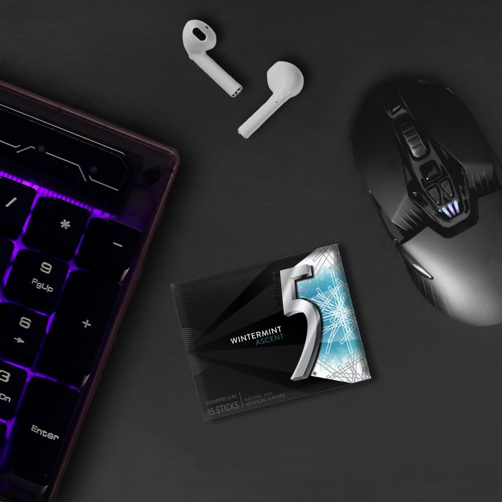 Five Gum Wintermint Ascent 15-stick pack displayed for daily use