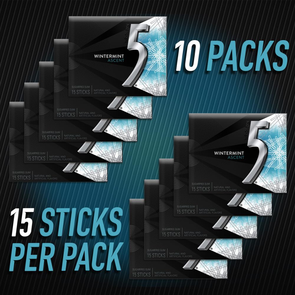 Open Five Gum Wintermint Ascent pack ready for a quick chew