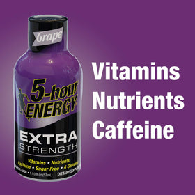 5-hour ENERGY Extra Strength Cherry desk-morning-use for focused work.