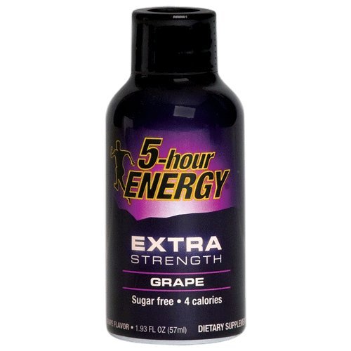 Five Hour Energy grape packaging highlighting convenient single-serve energy.