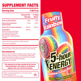 Pour action of Fruity Rainbow shot, quick caffeine boost on demand.
