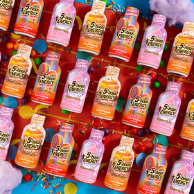 Five-hour ENERGY multipack case image shows convenient energy for travel.