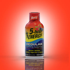 Closeup of the Berry bottle label showing zero sugar and low calories