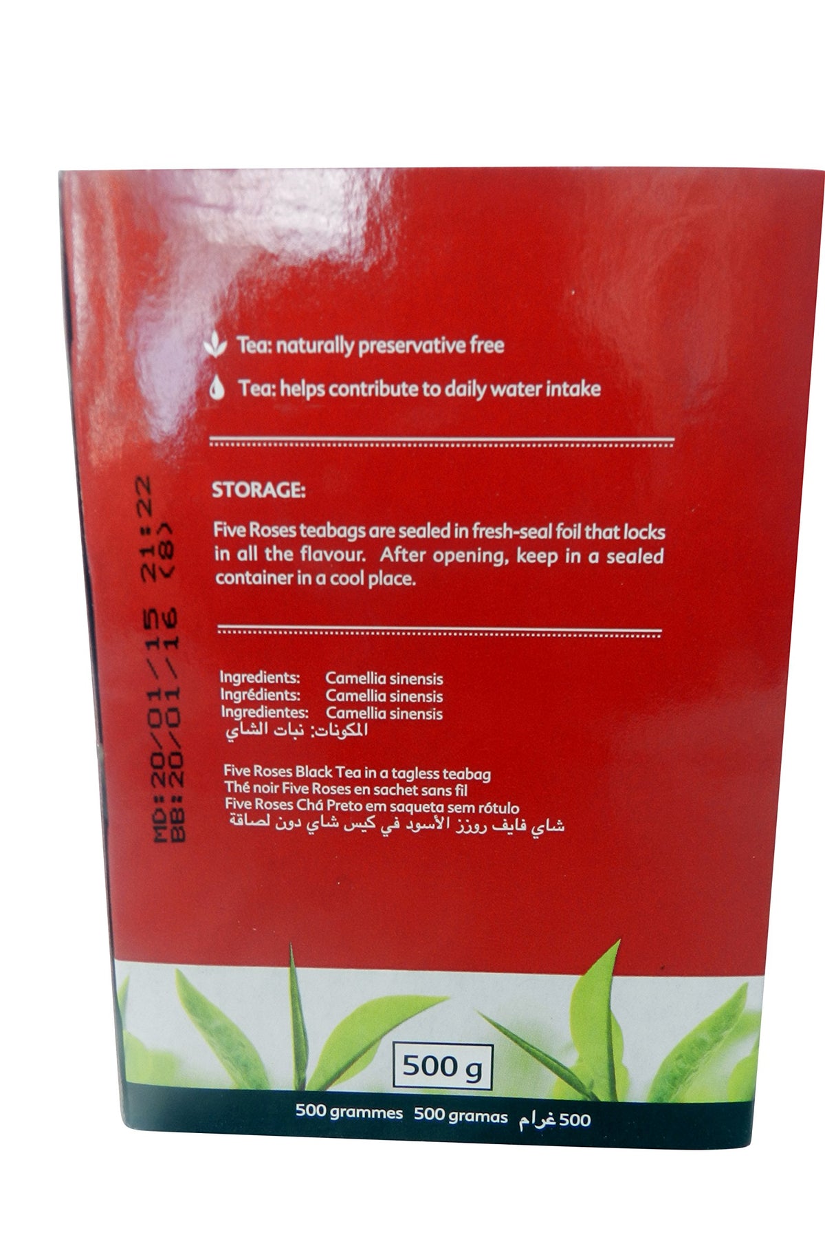 Five Roses Tea box and bags display aids easy restocking.